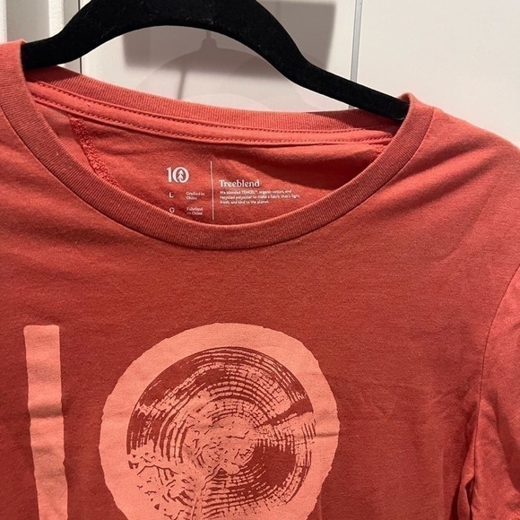 Tentree Women's Large Graphic T Shirt Treeblend Tee Coral Casual Short Sleeve - Picture 2 of 3